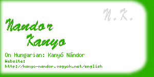 nandor kanyo business card